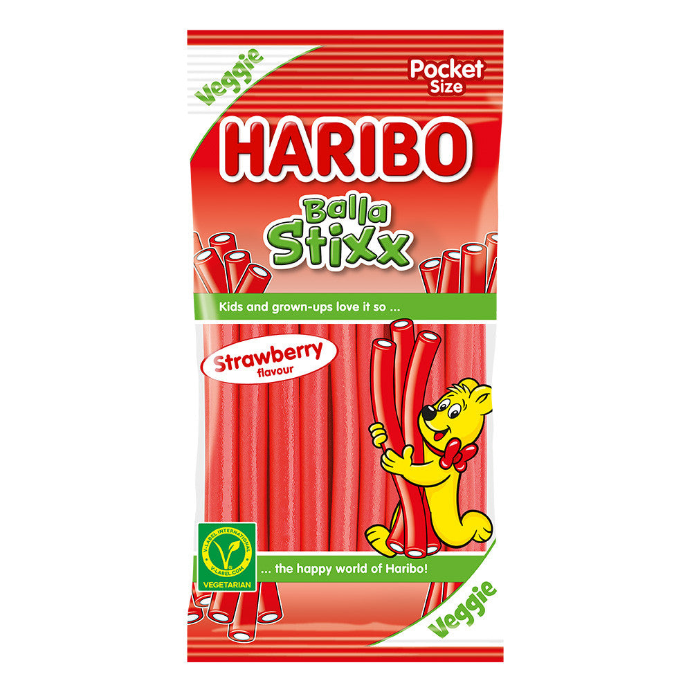Haribo Balla Stixx Strawberry Eper 80 gr.