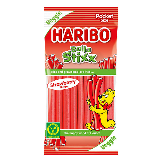 Haribo Balla Stixx Strawberry Eper 80 gr.